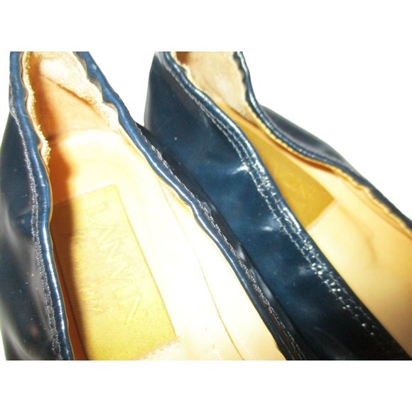 Lanvin Black River 2007 Ballet Flats Patent Leather Slip On Shoes - Picture 5 of 8